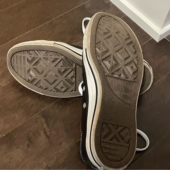 Converse Chuck Taylor All Star Low Top Black Leather Sneakers Wen 7 Men 5 - Picture 10 of 13